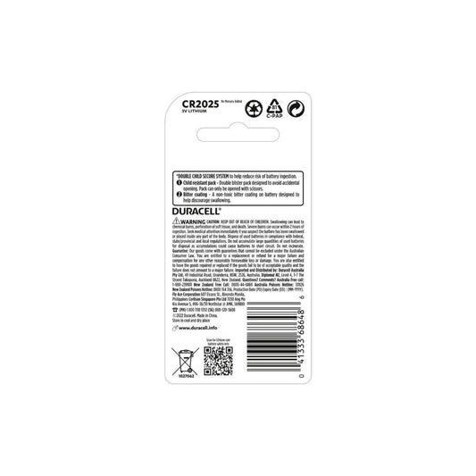 Duracell Specialty 2025 Lithium Coin Batteries - 2 Pack