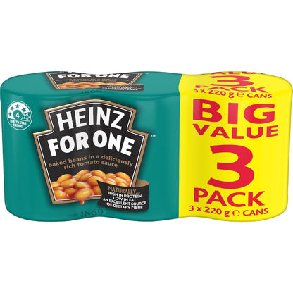Heinz Baked Beans In Tomato Sauce Canned 220g X 3 Pack