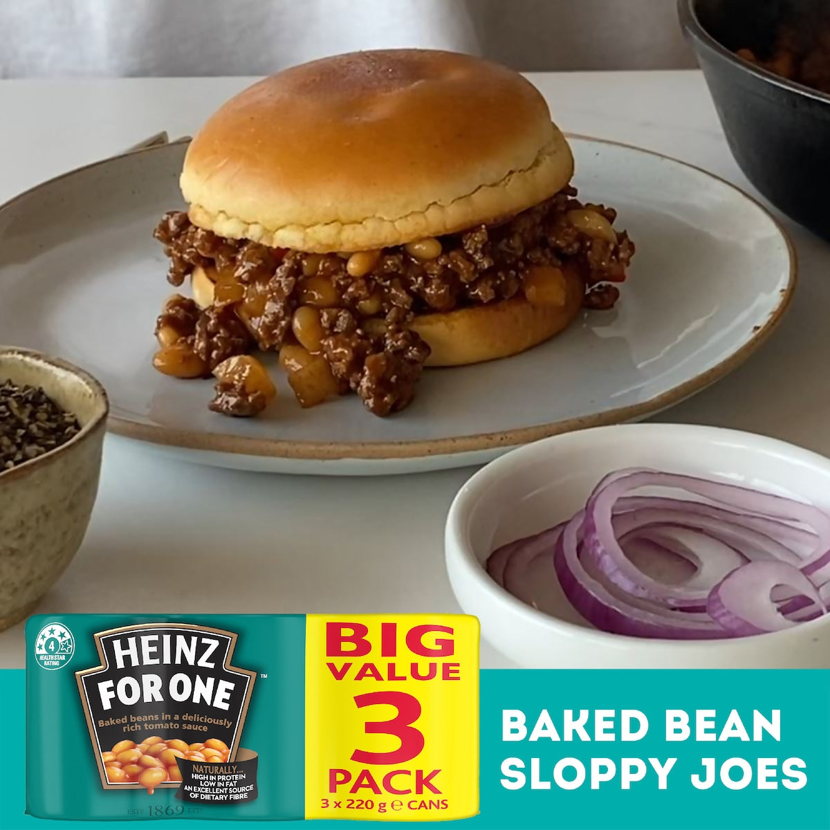 Heinz Baked Beans In Tomato Sauce Canned 220g X 3 Pack