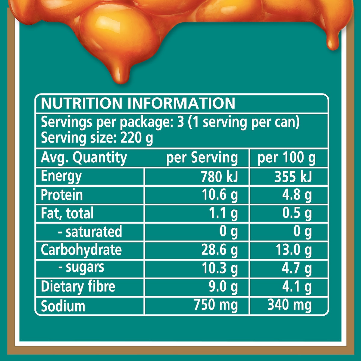 Heinz Baked Beans In Tomato Sauce Canned 220g X 3 Pack