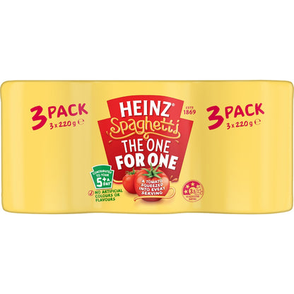 Heinz Spaghetti In Tomato Sauce Canned 220g X 3 Pack