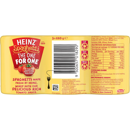 Heinz Spaghetti In Tomato Sauce Canned 220g X 3 Pack