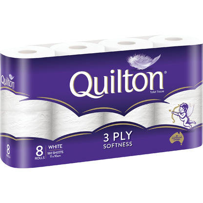 Quilton Classic 3 Ply Toilet Paper 8 Pack