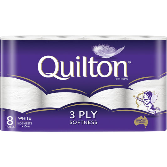 Quilton Classic 3 Ply Toilet Paper 8 Pack