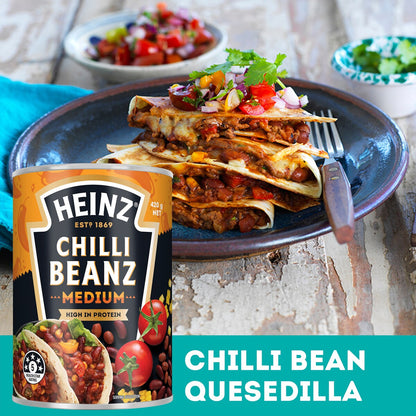 Heinz Beanz Canned Baked Beans Medium Mexican Chilli 420g