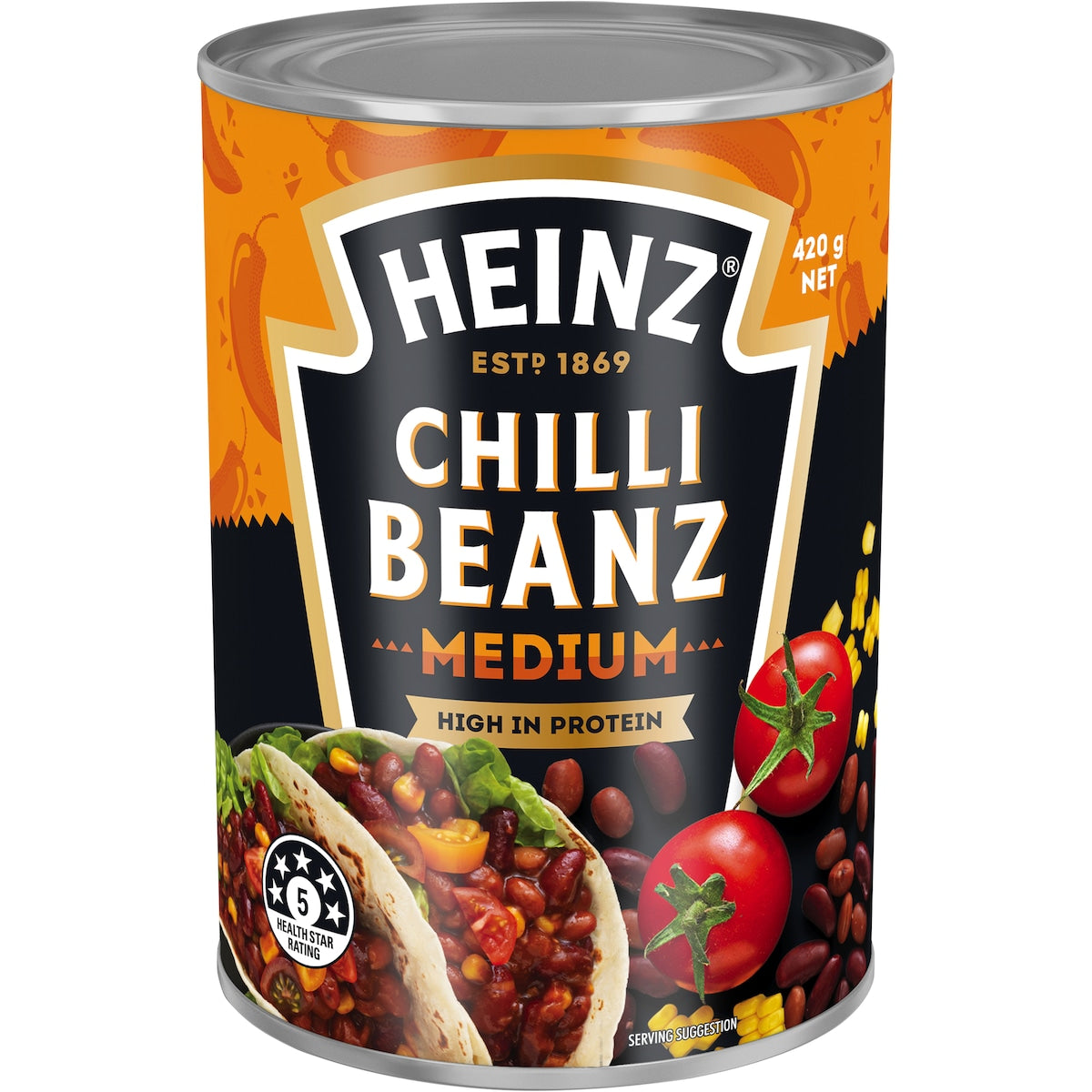 Heinz Mexican Chilli Beanz Beans Hot Canned Beans 420g
