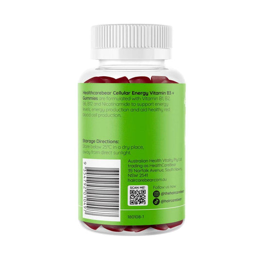 Healthcarebear Cellular Energy Vitamin B3 + Gummies - 60 Pack