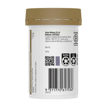 Swisse Ultiboost Magnesium Glycinate L-theanine - 60 Pack