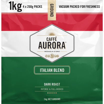 Caffe Aurora Ground Coffee Italian Blend 1kg
