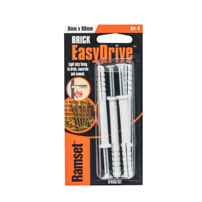 Ramset Easydrive Masonry Anchor - 8 x 80mm - 4 Pack