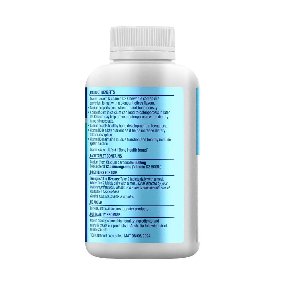 Osetlin Vitamin D & Calcium Chewable - 120 Pack