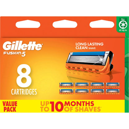 Gillette Fusion 5 Manual Mens Razor Blades 8 Pack