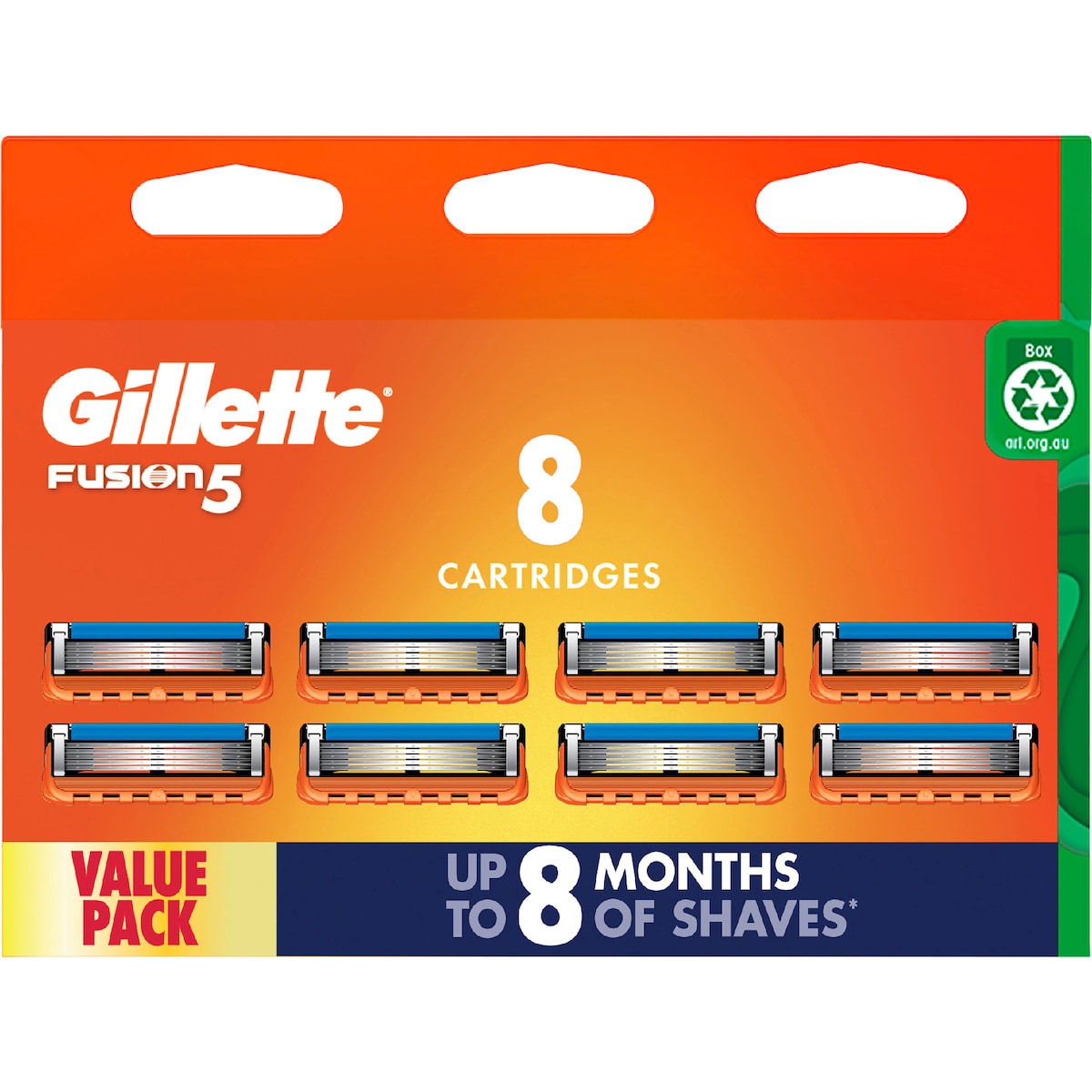 Gillette Fusion 5 Manual Mens Razor Blades 8 Pack