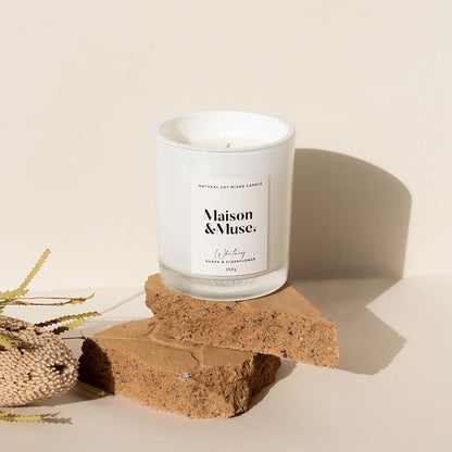 Maison & Muse Natural Soy Blend Candle Whitney Guava & Elderflower 350g