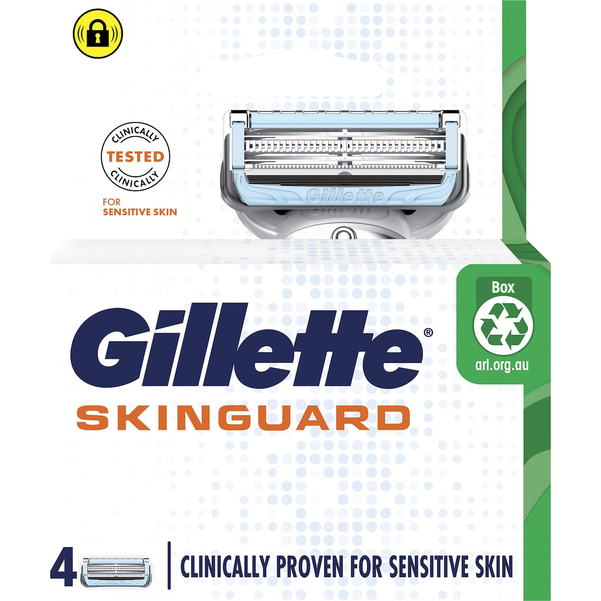 Gillette Skinguard Shaving Razor Blades 4 Pack