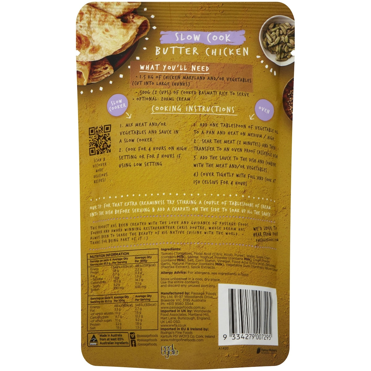 Passage To India Slow Cook Butter Chicken 500g