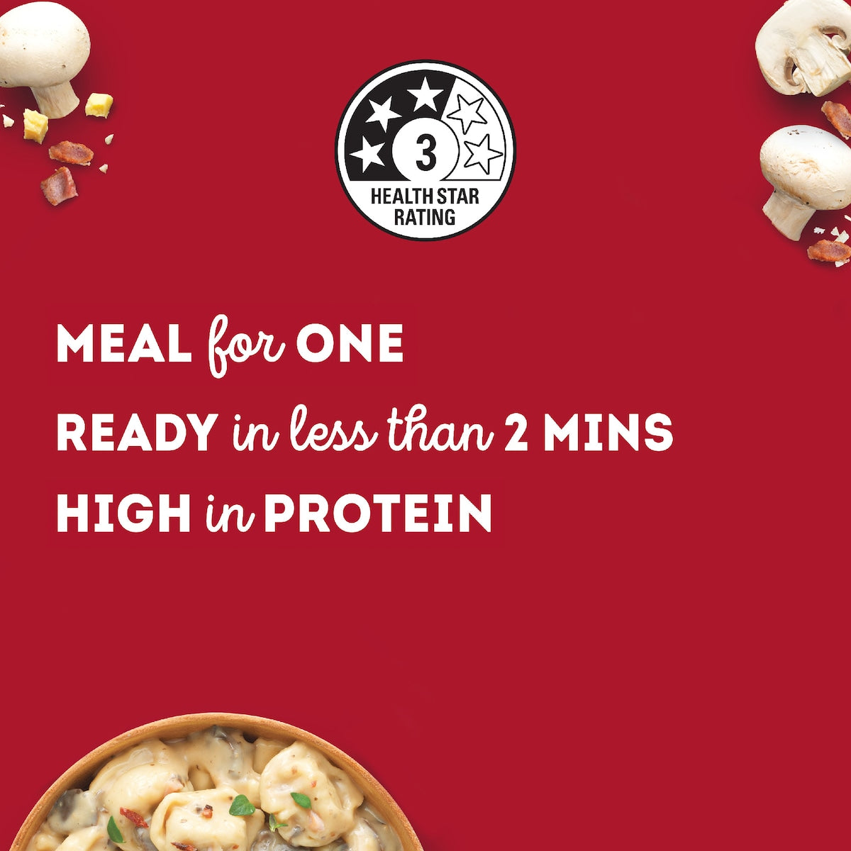 Heinz Tortellini Three Cheese Pasta With Creamy Mushroom & Bacon 350g