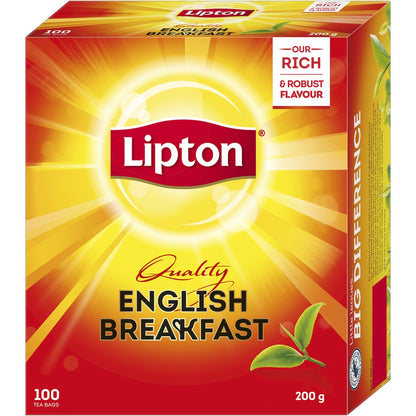 Lipton English Breakfast Tea Bags 100 Pack