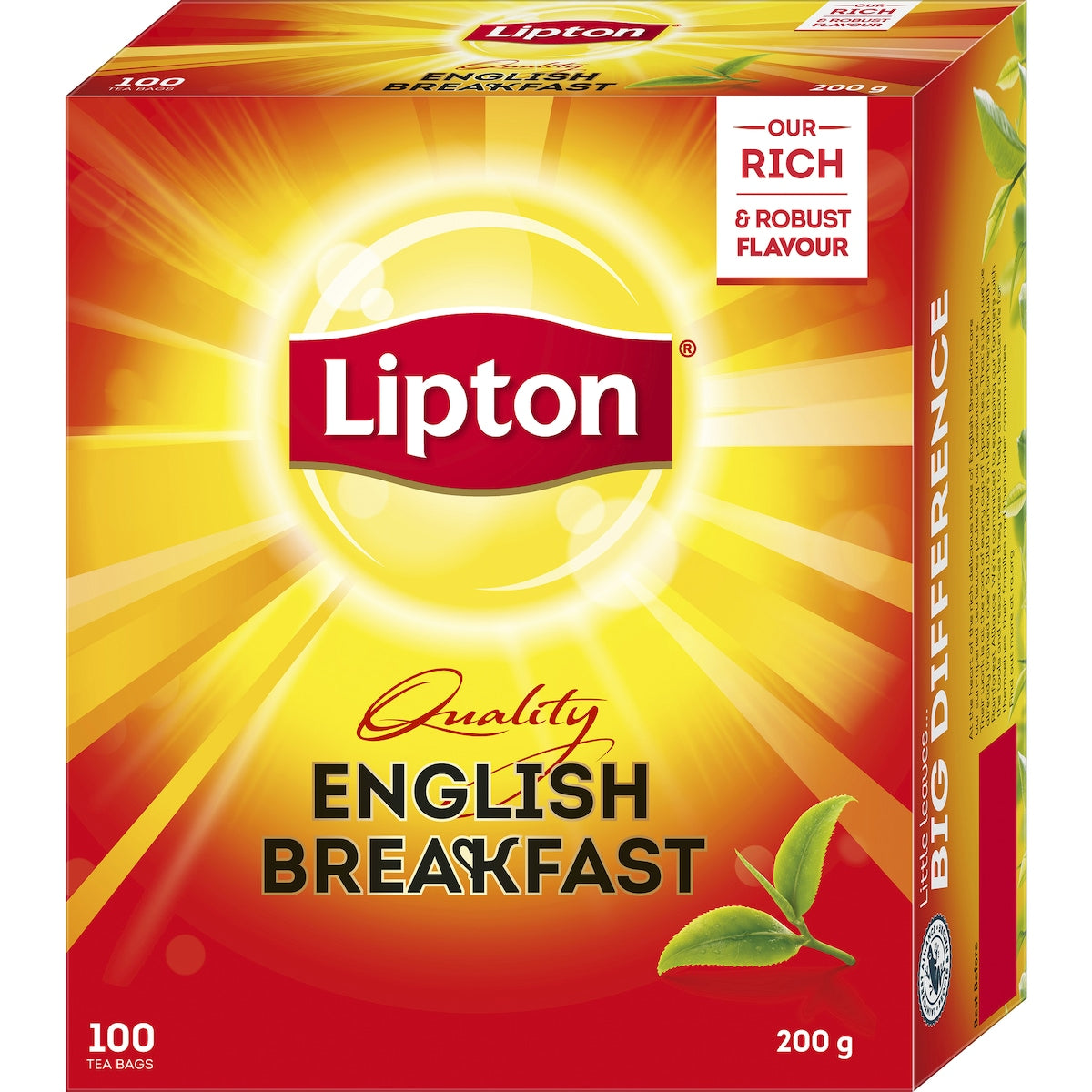 Lipton English Breakfast Tea Bags 100 Pack