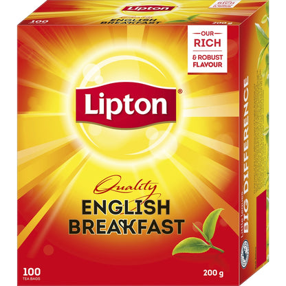 Lipton English Breakfast Tea Bags 100 Pack