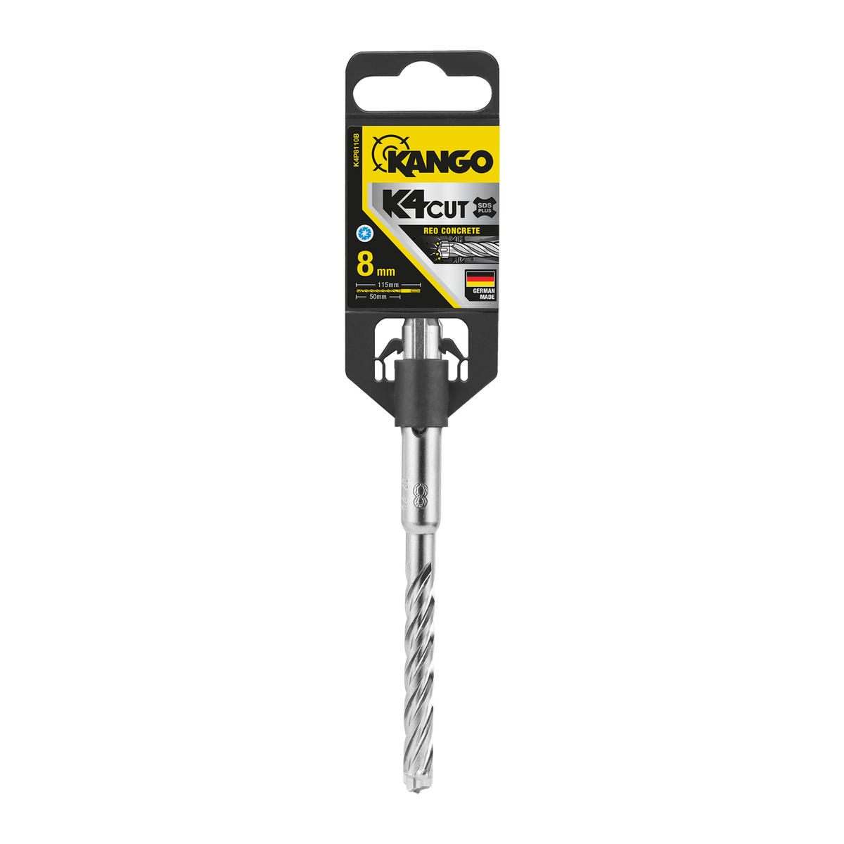 Kango 8mm K4 SDS Plus Drill Bit - 110mm Steel - Fast Drilling