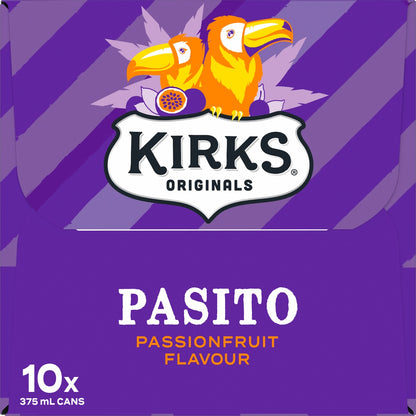 Kirks Pasito Soft Drink Cans 375ml X 10 Pack