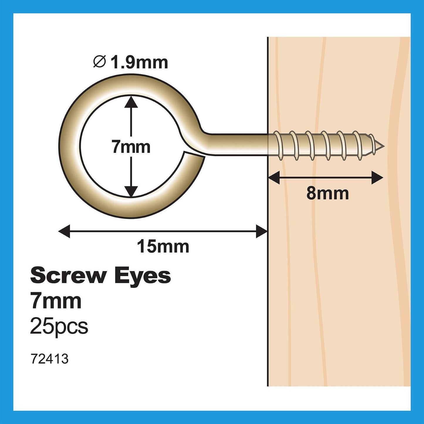 Everhang Screw Eye - 7mm - 25 Pack