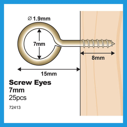 Everhang Screw Eye - 7mm - 25 Pack
