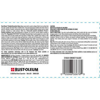 Rust-Oleum Smokey Black Chalked Decorative Glaze Paint - 236ml