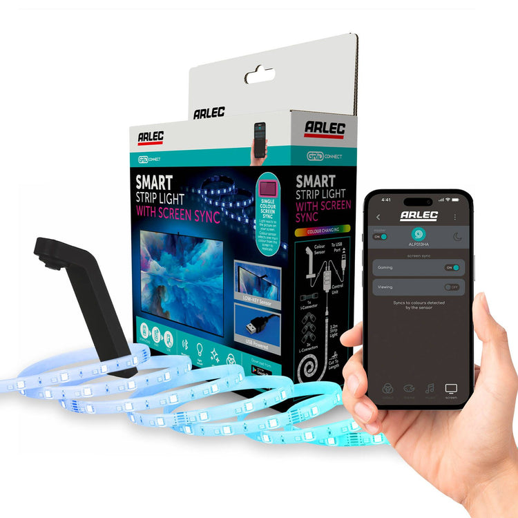 Arlec RGB Grid Connect Smart Strip Light with Screen Sync and Colour Sensor