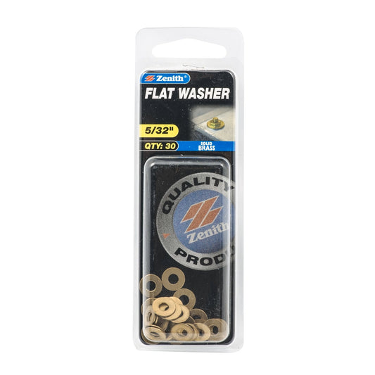 Zenith Flat Washer - 5/32 - Brass - 30 Pack