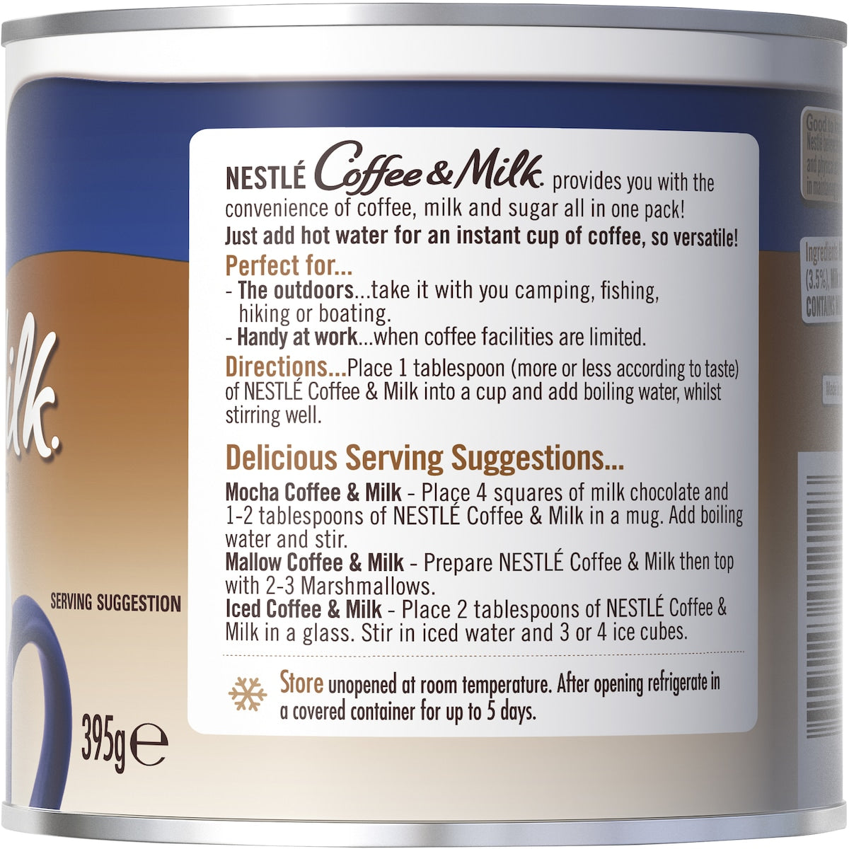 Nestle Coffee & Milk Tin 395g