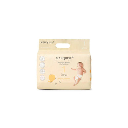 Marquise Hypoallergenic Newborn Nappies Size 1 (up To 5kg) - 26 Pack