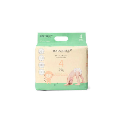 Marquise Hypoallergenic Toddler Nappies Size 4 (10-15kg) - 18 Pack