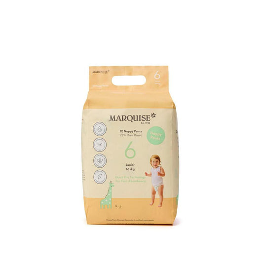 Marquise Hypoallergenic Junior Nappy Pants Size 6 (16kg +) - 12 Pack