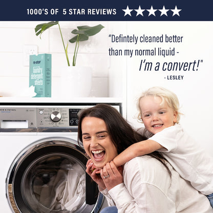 Restor Concentrated Laundry Detergent Sheets Fresh Linen 60 Pack