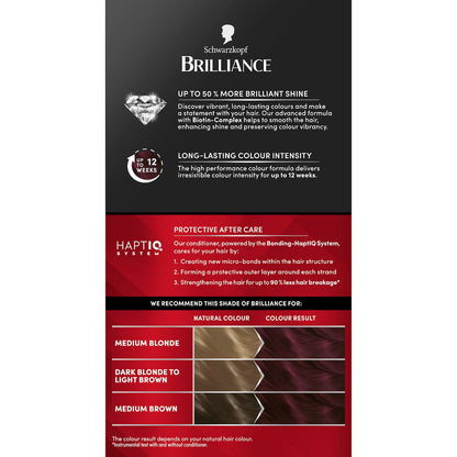 Schwarzkopf Brilliance Permanent Hair Colour Burgundy Chic Each