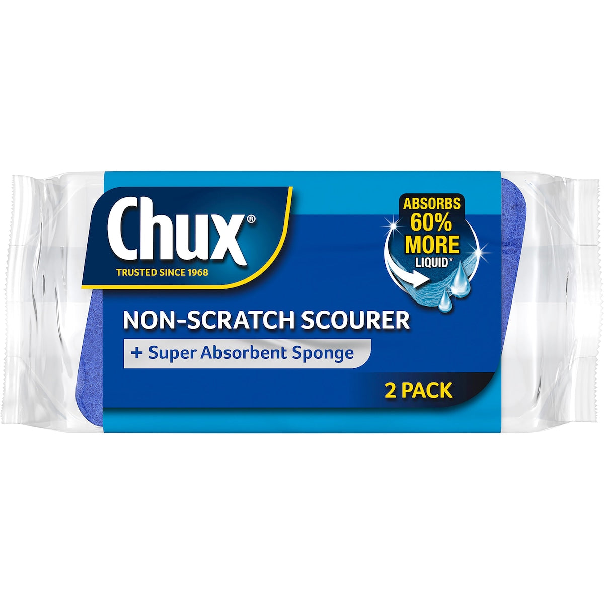 Chux Non Scratch Scourer Sponge 2 Pack
