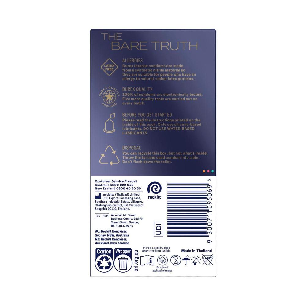 Durex Intense Close Fit Condoms - 10 Pack