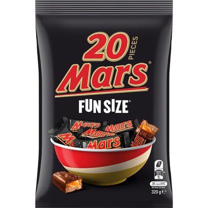 Mars Milk Chocolate Bar Party Share Bag 20 Pieces 320g