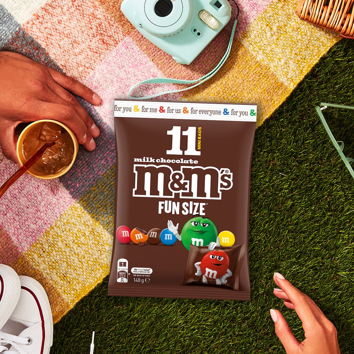 M&ms Milk Chocolate Party Share Bag 11 Pieces 148g