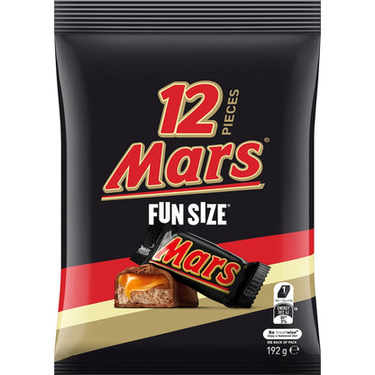 Mars Milk Chocolate Bar Party Share Bag 12 Pieces 192g