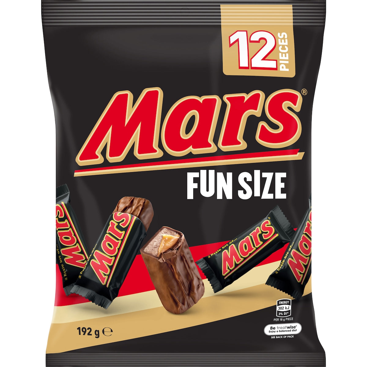 Mars Milk Chocolate Bar Party Share Bag 12 Pieces 192g