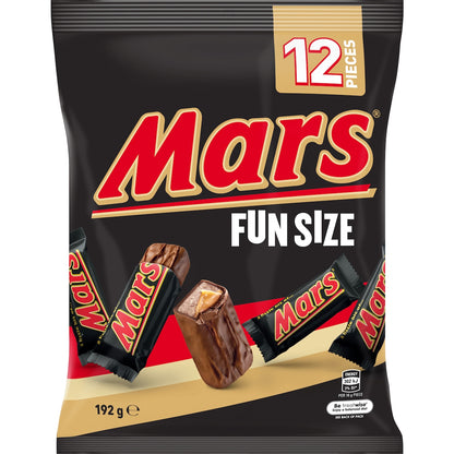 Mars Milk Chocolate Bar Party Share Bag 12 Pieces 192g