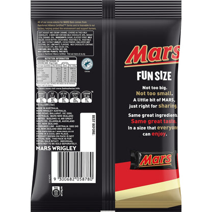 Mars Milk Chocolate Bar Party Share Bag 12 Pieces 192g