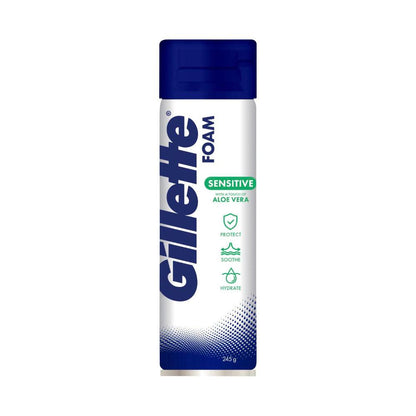 Gillette Sensitive Skin Soothing Aloe Vera Shave Foam - 245g