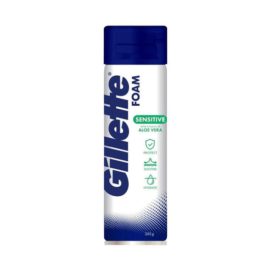 Gillette Sensitive Skin Soothing Aloe Vera Shave Foam - 245g