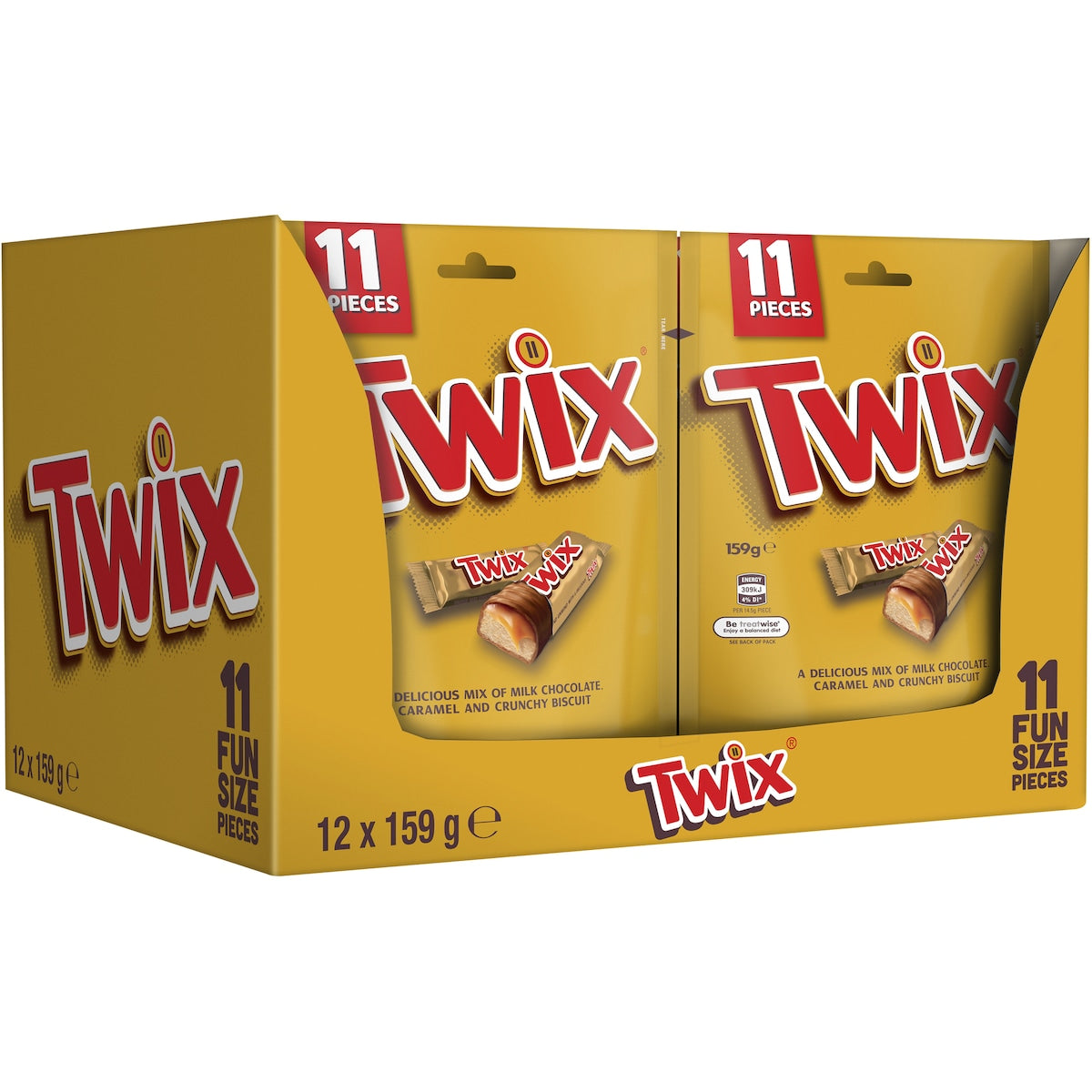Twix Milk Chocolate Party Share Bag 11 Pieces 159g
