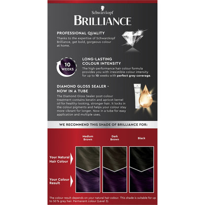 Schwarzkopf Brilliance Permanent Hair Colour Violet Vision Each