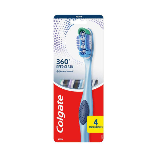 Colgate 360 Degree Toothbrush Medium - 4 Pack